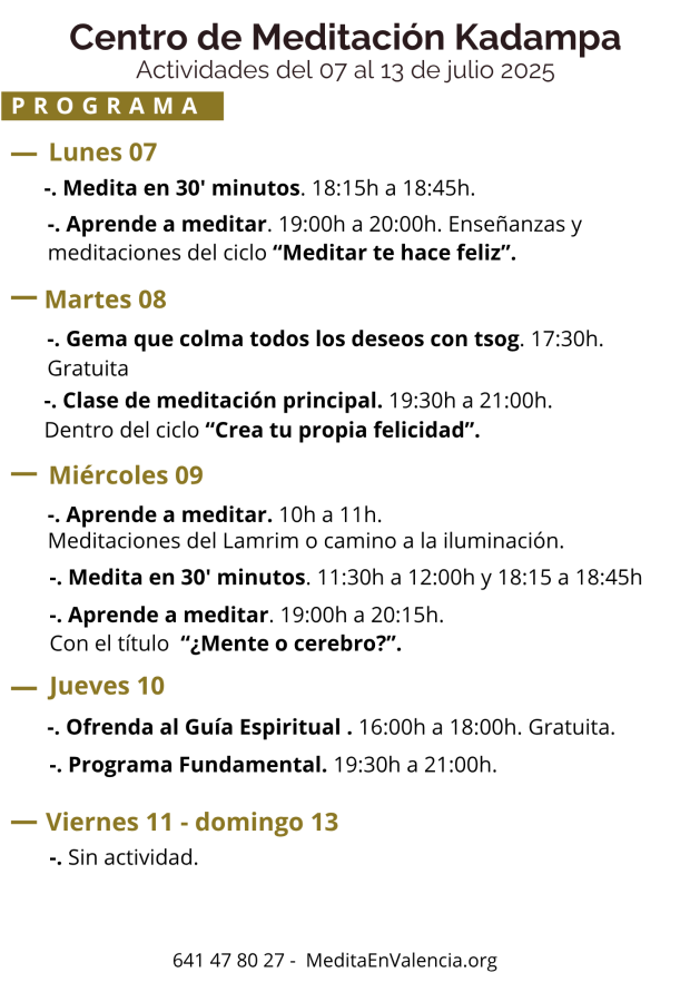 A4 Calendario 07 al 13 julio