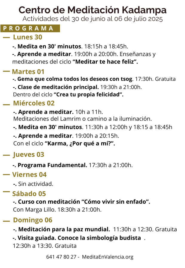A4 Calendario 30 al 06 julio